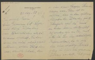 Brief an B. Schott's Söhne : 27.08.1929