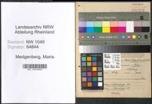 Entnazifizierung Maria Medgenberg , geb. 13.09.1888 (Lehrerin)