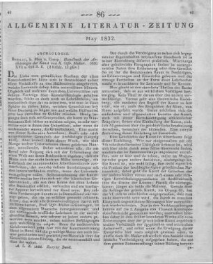 Müller, K. O.: Handbuch der Archäologie der Kunst. Breslau: Max & Comp. 1830