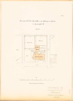 Amtsgericht und Gefängnis, Gnadenfeld: Lageplan 1:500