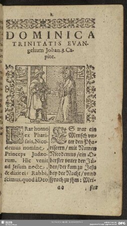 Dominica Trinitatis Evangelium Johan. 3. Capite