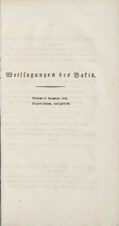 Weissagungen des Bakis.