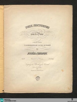 Deux Nocturnes pour le piano : Op. 48