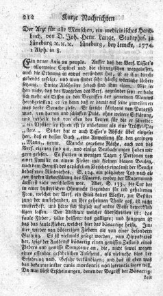 Der Arzt für alle Menschen, ein medicinisches Handbuch.