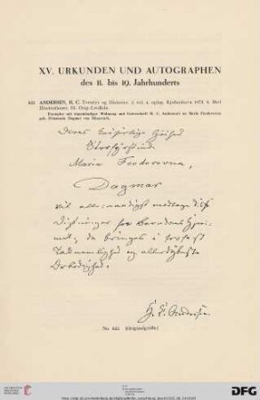XV. Urkunden und Autographen des II. bis 19. Jahrhunderts (Nr. 622-747)