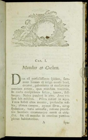 Cap. I. Mundus et Coelum. - Cap. IX. Fructus arborum.