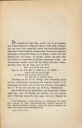 Lautliche Untersuchung der Miracles de St. Eloi
