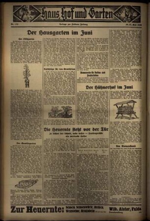 Dritte Ausgabe vom Sonntag, den 31. Mai 1936.
