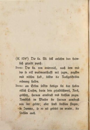 Kaiser Maximilian's I. geheimes Jagdbuch u. Von den Zeichen des Hirsches, eine Abhandlung des 14. Jhd.