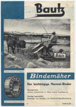 Bautz-Bindemäher. Der leichtzügige Normal-Binder