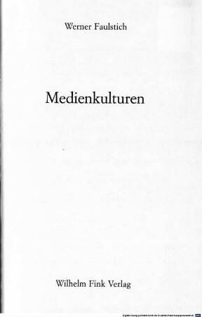 Medienkulturen