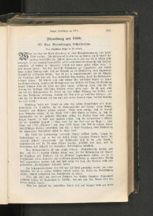 Flensburg um 1600. III. das Flensburger Schulwesen.
