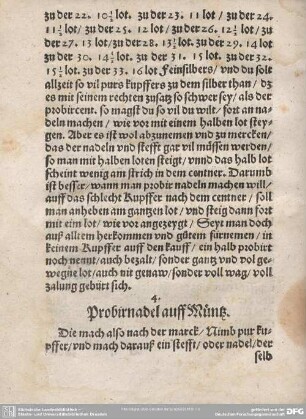 4. Probirnadel auff Müntz.