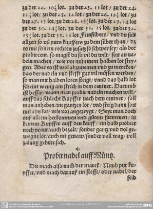 4. Probirnadel auff Müntz.
