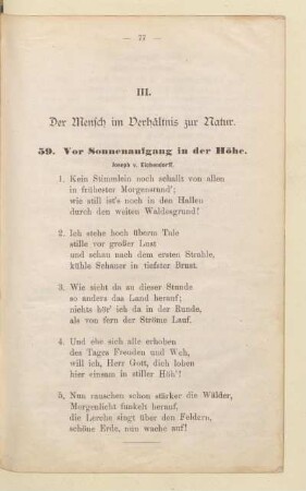 III. Der Mensch im Verhältnis zur Natur