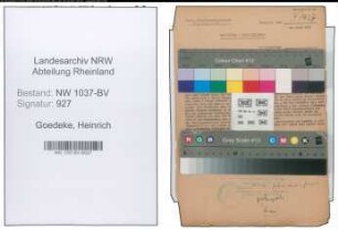 Entnazifizierung Heinrich Goedeke , geb. 17.11.1900 (Landwirt)