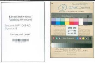 Entnazifizierung Josef Hohaeusel , geb. 18.12.1895 (Glasveredler)