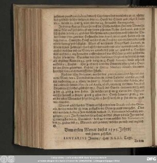 Vom ersten Monat dieses 1595. Jahrs/ und seinen zufellen.