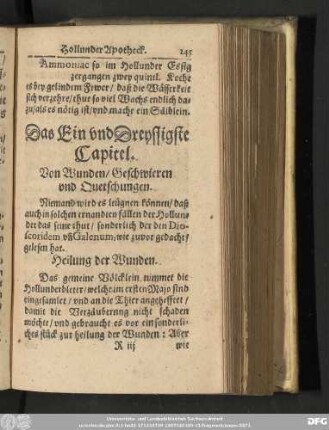 Das Ein und Dreyssigste Capitel. Von Wunden/ Geschwieren und Quetschungen.