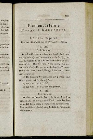 Fünftes Capitel. - Sechstes Capitel.