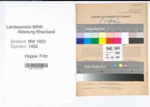 Entnazifizierung Fritz Hoppe , geb. 25.09.1897 (Gastwirt)