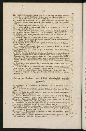 12-93, Patres ecclesiae.--Libri theologici onmis generis