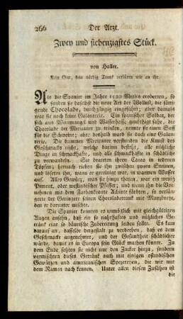 Zwey und siebenzigstes Stück