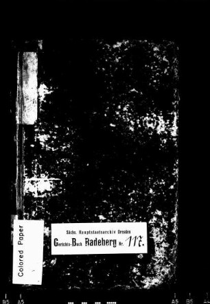 Gerichtshandelsbuch von Cunnersdorf (bei Radeburg), Bd. 2