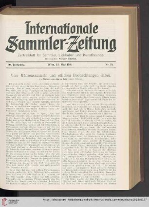 Nummer 10 (15. Mai)