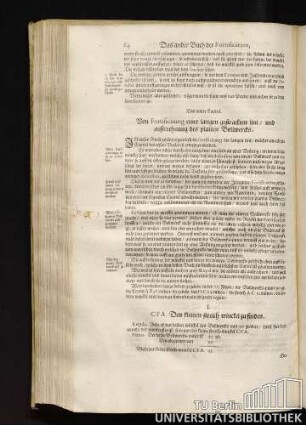 Das ander Capitel. Von Fortificirung einer langen gestrackten lini / und außrechnung des platten Bollwercks.
