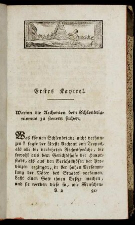 Erstes Kapitel. - Achtes Kapitel.
