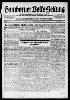 Hamborner Volks-Zeitung. 1911-1929