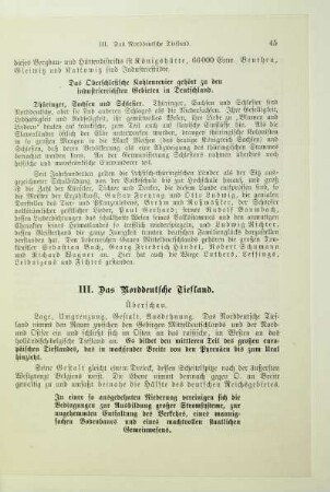 III. Das Norddeutsche Tiefland