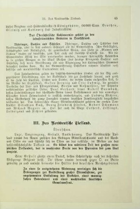 III. Das Norddeutsche Tiefland