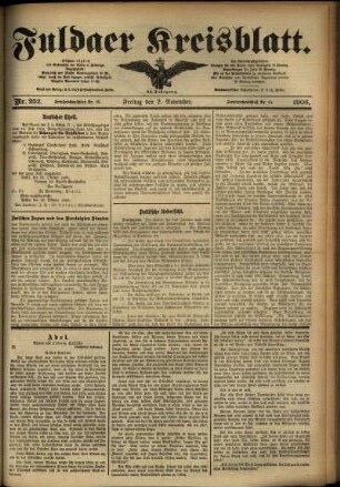 Ausgabe vom Freitag, den 02. November 1906.