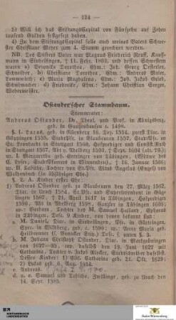Osiander'scher Stammbaum