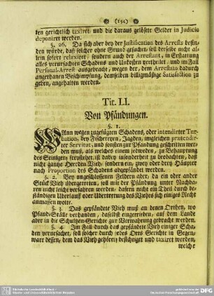 Tit. LI. Von Pfändungen