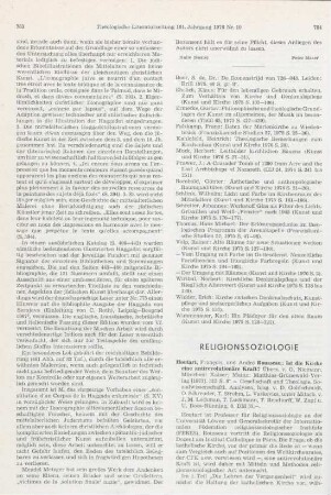 Religionssoziologie