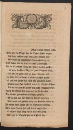 Schau Deinen Diener liegen, Sieh wie die Seufzer sich für Deinen Füssen biegen: ...