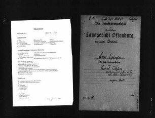 Untersuchungsakten -Sonderheft Heinrich Tillessen (beglaubigte Abschrift)
