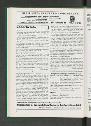Langenhorner Bürger- und Heimatverein Veranstaltungskalender