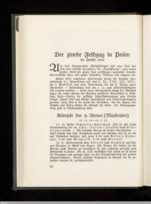 Der zweite Feldzug in Polen