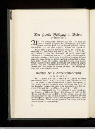 Der zweite Feldzug in Polen