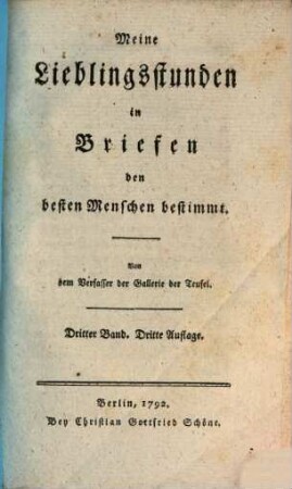 Meine Lieblingsstunden in Briefen : den besten Menschen bestimmt, 3