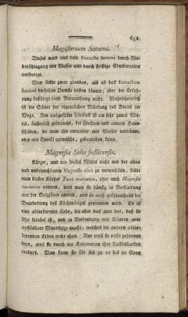 Magisterium Saturni. - Vitriolum Veneris.