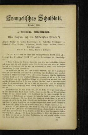 ¬Eine¬ Umschau auf dem katechetischen Gebiete : zugleich Anzeige der neusten Bearbeitung des Lutherschen Katechismus von Frühwirth, Greve, Schütze, Schumann, Seebold, Poppe, Völker, Cremer, Beck-Lindenmeyer