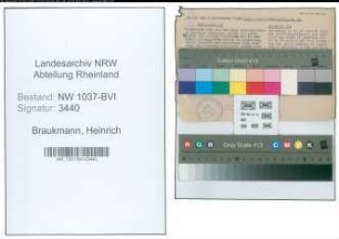 Entnazifizierung Heinrich Braukmann , geb. 31.03.1901 (Elektromeister)