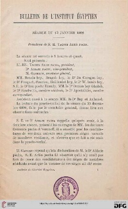 Séance du 13 Janvier 1899