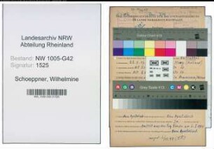 Entnazifizierung Wilhelmine Schoeppner , geb. 22.04.1904 ()