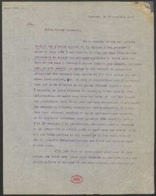 Brief an Constanza Sgambati : 13.11.1920